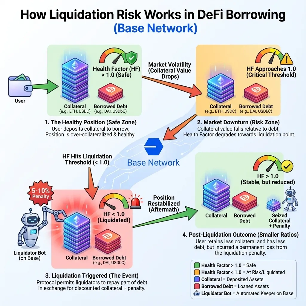 DeFi borrowig liquidation risk