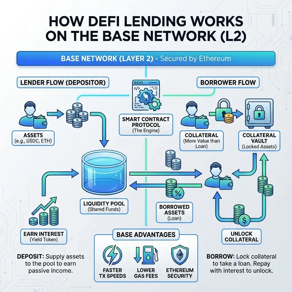 DeFi lending on Base